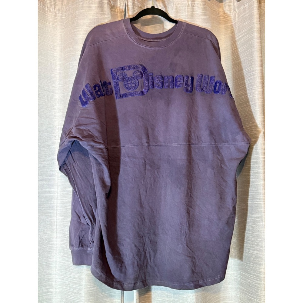 Walt Disney World Purple Passion Spirit Jersey Women's Sz XXL Glitter Souvenier